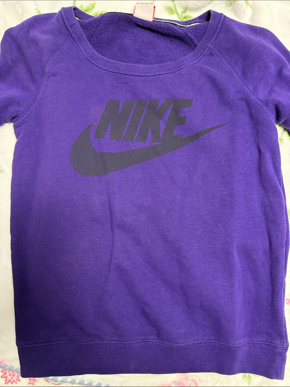 Nike Purple Crewneck Sweatshirt with Black Logo